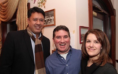 Mohawks President Brian Spagnola and his much better half, Jill with Ron Darling