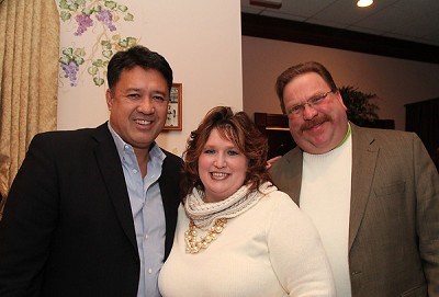 Ron Darling with Sponsor NBT Bank's John Lesniewski and wife Christine