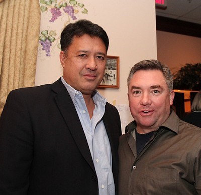 City of Amsterdam Recreation Director Rob Spagnola with Ron Darling