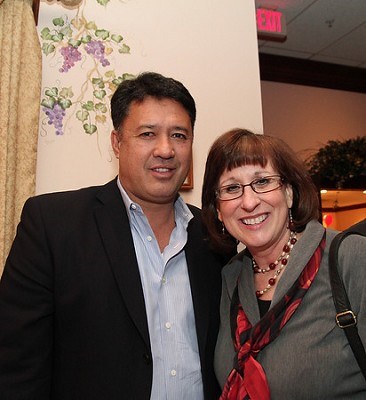 Amsterdam Mayor Ann Thane and Ron Darling