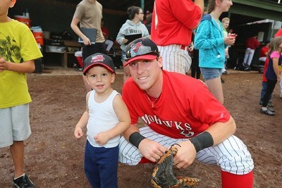 First Basemen John Nogowski (Florida State) with his baseball buddy