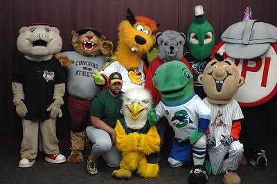 Mojo celebrating Dax the Beaver's Birthday