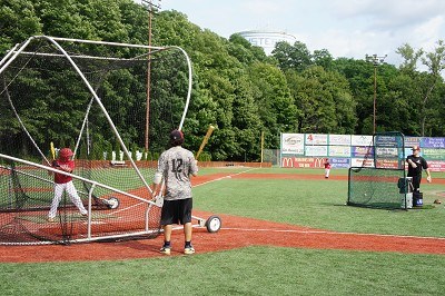 Batting practice too!