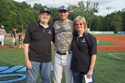 Host Family Coordinators Terry and Rosemary Smith with Kevin Guthrie