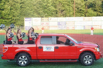 The Vibe Dance Team on the Brown's Ford truck!