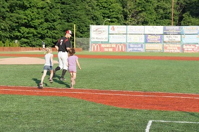 Third Basemen Jake Salpietro of Fairfield takes he field with his baseball buddies.