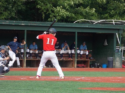 Right Fielder Jonathan Pryor of Wake Forest awaits a pitch