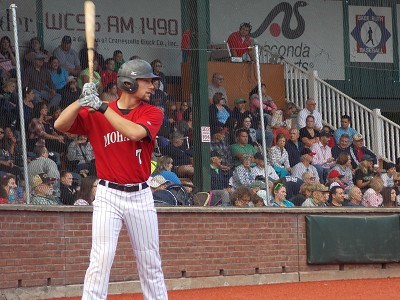 Fairfield Left Fielder Jake Salpietro prepares for his at-bat from the on-deck circle