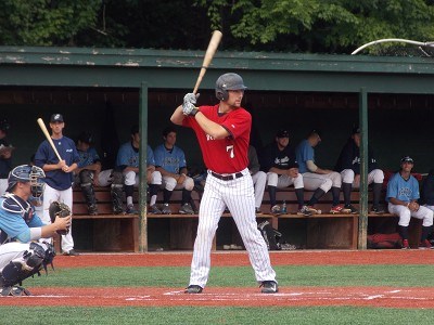 Left Fielder Jake Salpietro of Fairfield awaits a pitch