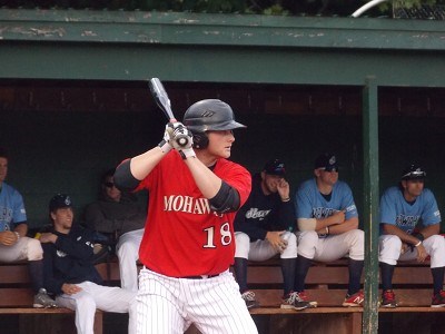 Catcher Blake Logan of Auburn takes his stance