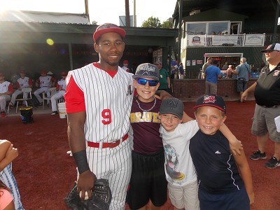 Terrence Pinkston with his Baseball Buddies