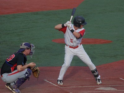 Tyler Frank at the plate