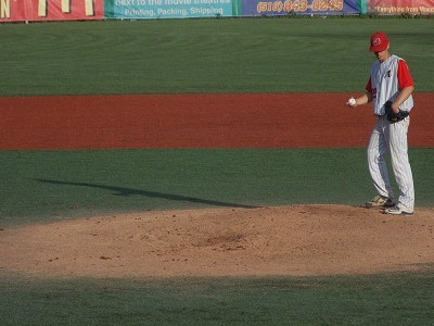 Austin Keen takes the mound