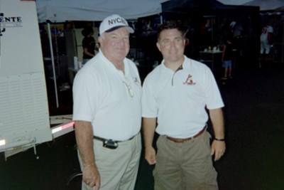 Mohawks GM Brian Spagnola and NYCBL Comissioner David Chamberlain