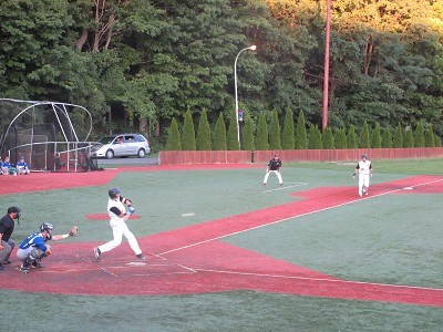 Nick Patten of Delaware connects on a two-run home run