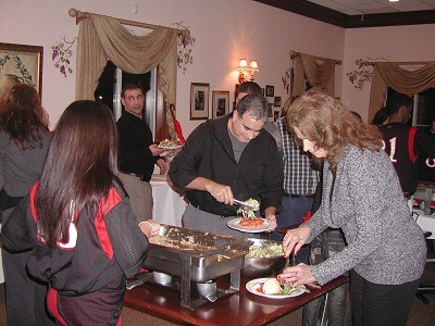 Dr. Aaron Cotugno enjoying a nice meal