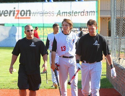 Assistant coach Doug O'Brey, Aidan McDermott (St. John's), and Brendan Tracy (Fairfield) 