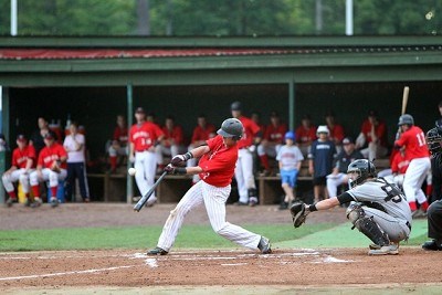 Kyle Barrett (Kentucky) swings at a pitch