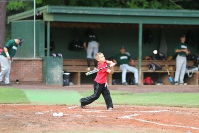 Second baseman Drew Freedman (Wake Forest) attempts to complete the double play.