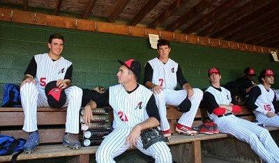 The Amsterdam Mohawks dugout.