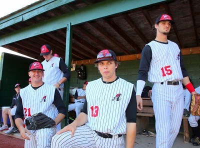 Tyler Kirkpatrick (Marist), Aiden McDermott (St. John's) and Hunter Tackett (Auburn) before the game