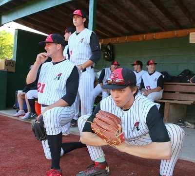 Kyle Smith (NC State), Tyler Kirkpatrick (Marist) and Aiden McDermott (St. John's) before the game. 